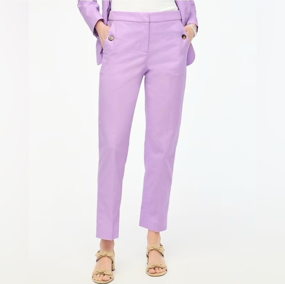 Linen-cotton blend sailor pant
